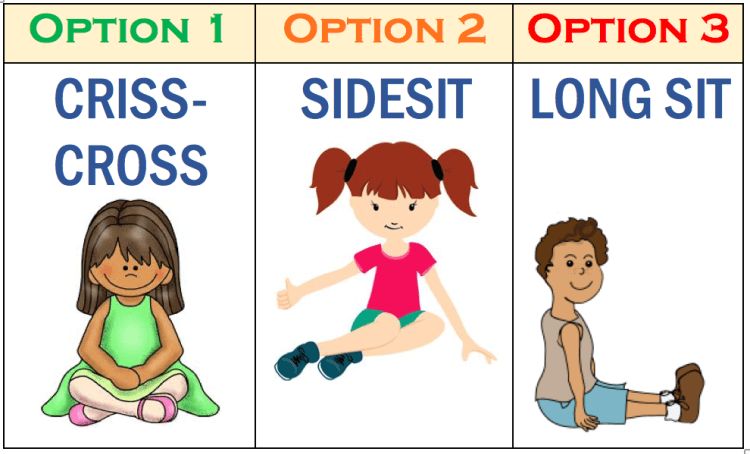 recommended sitting position for kids